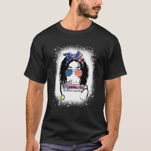 T-shirt All American Healthcare Worker Messy Bun Afro 4th