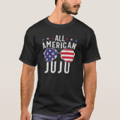 T-shirt All American Juju USA Flag Sunglasses 4th Of July (Devant)