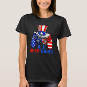 T-shirt All Amerigamer Video Game USA Flag Happy 4th Of Ju (Devant)