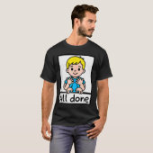 T-shirt All Done Sign Language Cartoon Communication Aid A (Devant entier)