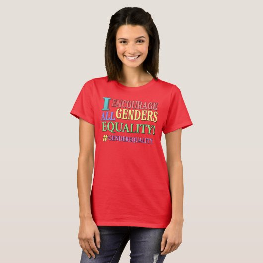 T-shirt "ALL GENDERS EQUALITY" Belle conception. Commandez (Devant entier)