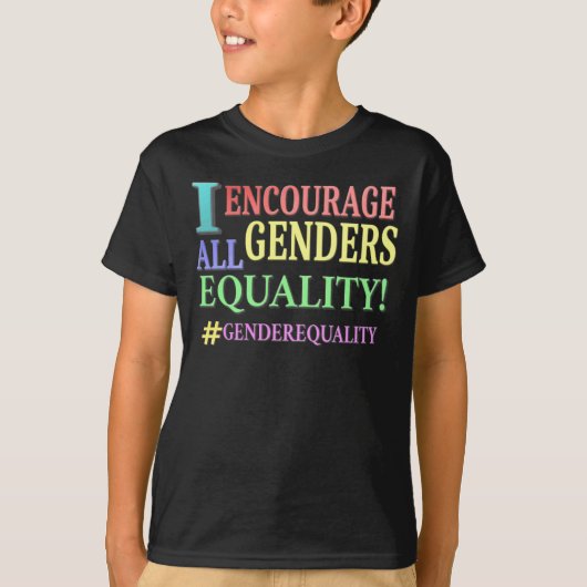 T-shirt "ALL GENDERS EQUALITY" Belle conception. Commandez (Devant)