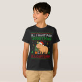T-shirt All I Want For Christmas Is A Capybara Ugly Sweate (Devant entier)