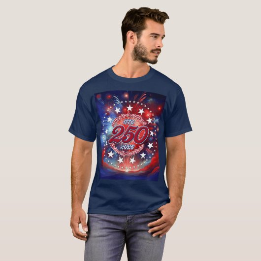 T-shirt All Men Are Created Graphics Fireworks Clouds (Devant entier)