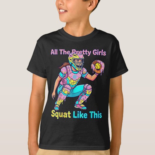 T-shirt All The Pretty Girls Squat Like This Ice Cream Sof (Devant)