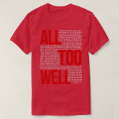T-shirt All Too Well (toutes les paroles) en noir (Design devant)