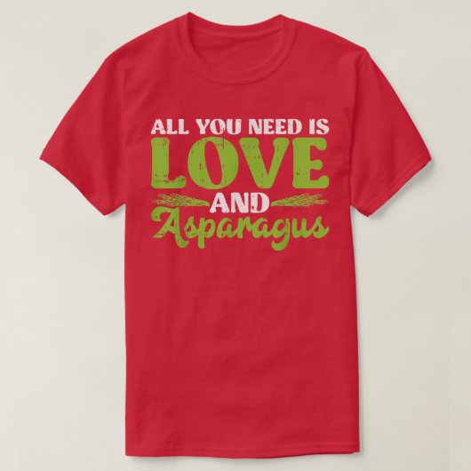 T-shirt All You Need Is Love And Asparagus (Design devant)