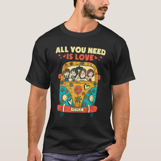 T-shirt All You Need is Love Peace (Devant)
