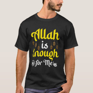 T-shirt Allah est assez pour moi Lantern Islamique Design 