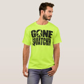 T-shirt allé de vert de sécurité de Squatchin (Devant entier)