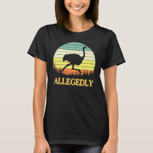 T-shirt Allegedly Ostrich Retro Flightless Bird