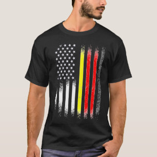T-shirt Allemagne Amérique Patriot Gros Pays USA Drapeaux 