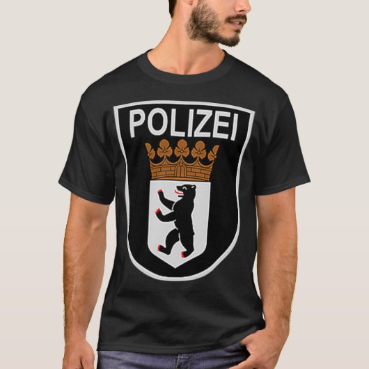 T-shirt Allemagne Berlin Police Polizei (Devant)