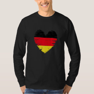 T-shirt Allemagne Coeur Allemand Drapeau Allemand Fierté