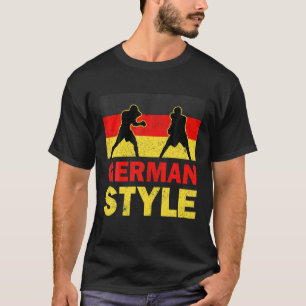 T-shirt Allemagne Drapeau Allemand Boxe Club Vintage
