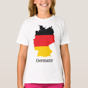 T-shirt Allemagne Drapeau sur la carte Souvenir Design