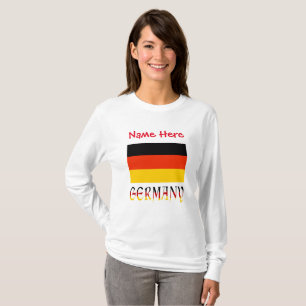 T-shirt Allemagne et Allemagne Drapeau Rouge Personnalisat