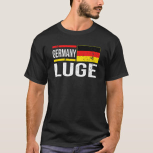 T-shirt Allemagne Luge Drapeau Sledge Racing Extrême Winte