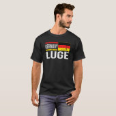 T-shirt Allemagne Luge Drapeau Sledge Racing Extrême Winte (Devant entier)