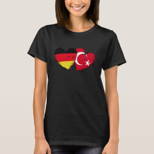T-shirt Allemagne Turquie Cœur Drapeau Türkiye Allemand Tu