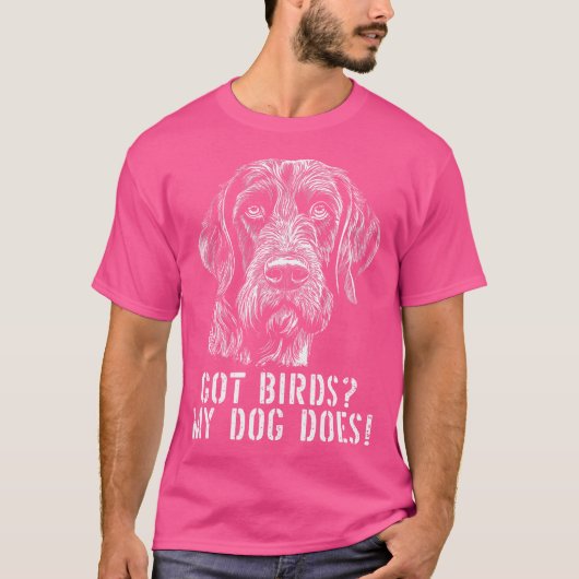 T-shirt Allemand À poils durs Pointer Chasse Chien Chasse (Devant)