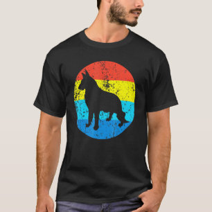 T-shirt Allemand Berger Chien race Silhouette Rétro années
