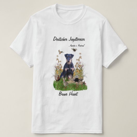 T-Shirt allemand de chasse Terrier (Jagdterrier) (Design devant)