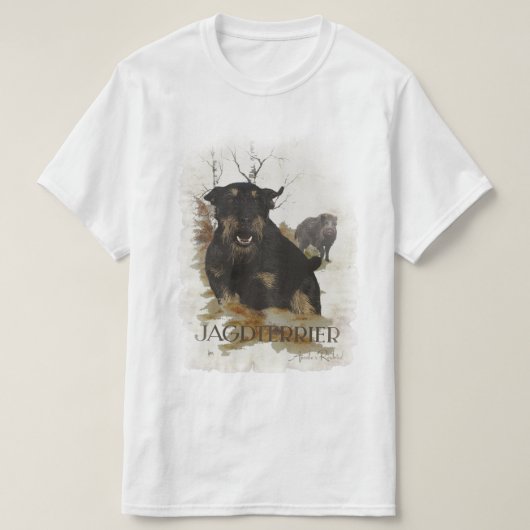 T-Shirt allemand de chasse Terrier (Jagdterrier) (Design devant)