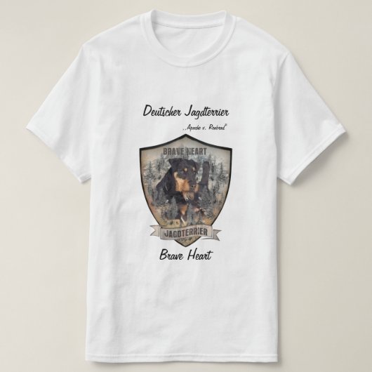 T-Shirt allemand de chasse Terrier (Jagdterrier) (Design devant)
