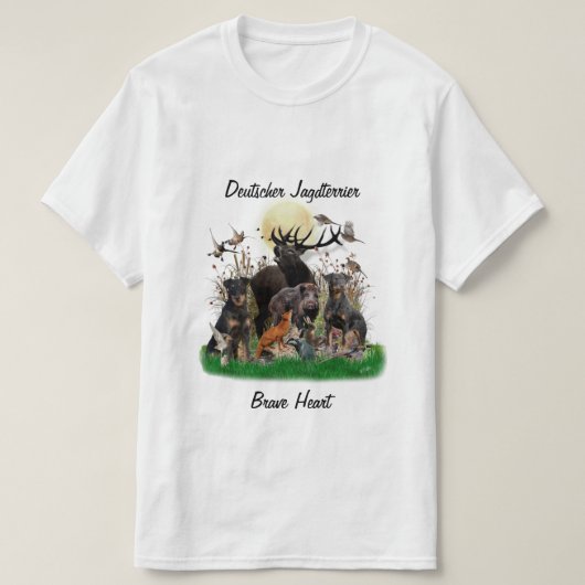 T-Shirt allemand de chasse Terrier (Jagdterrier) (Design devant)