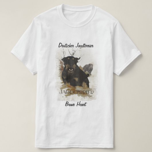 T-Shirt allemand de chasse Terrier (Jagdterrier) (Design devant)