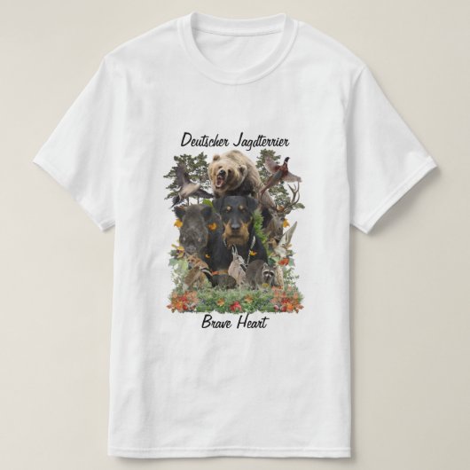 T-Shirt allemand de chasse Terrier (Jagdterrier) (Design devant)