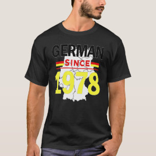 T-shirt Allemand Depuis 1978 Patrimoine Germay Drapeau Fie