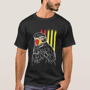 T-shirt Allemand Eagle Bird Allemagne Face Mask Ger Pays