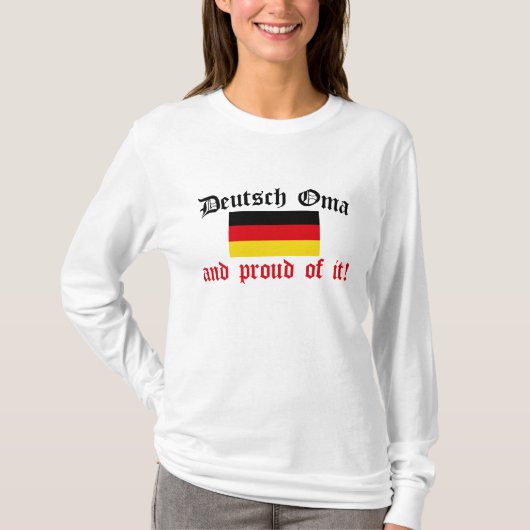 T-shirt Allemand fier Oma (Devant)
