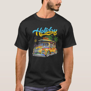 T-shirt Allemand Rivage Camping Van Holiday Funn