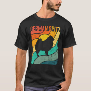 T-shirt Allemand Spitz Vintage Sunset Maman Papa