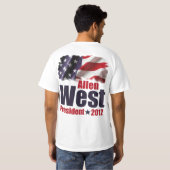 T-shirt Allen occidental pour le président 2012 (Dos entier)