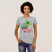 T-shirt Aller À La Plage Aimer Père Noël-Noël Tropical (Devant entier)