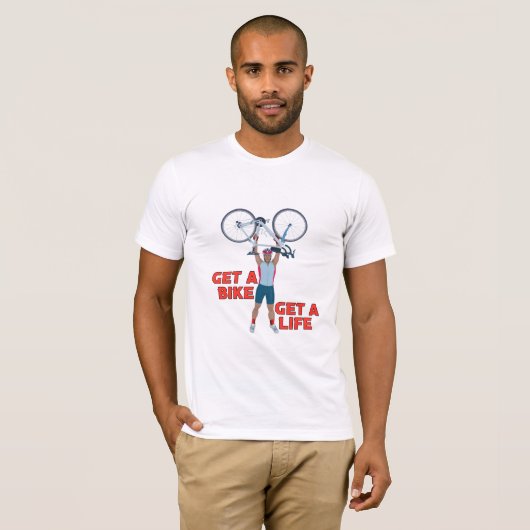 T-shirt Aller à vélo (Devant entier)
