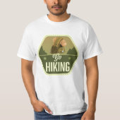T-shirt Aller au patch de randonnée (Devant)