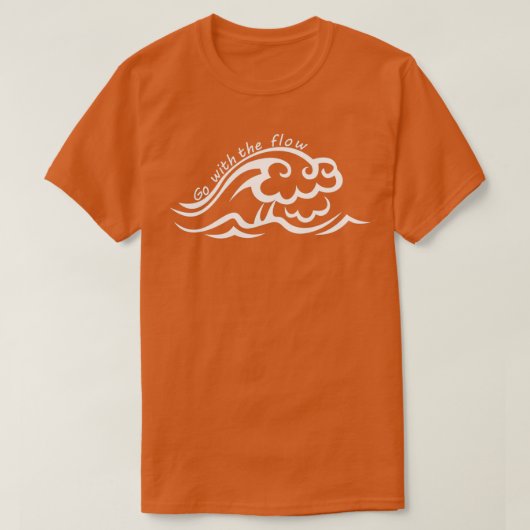 T-shirt Aller Avec Le Flow Curling Vagues Doodle Summer Ad (Design devant)