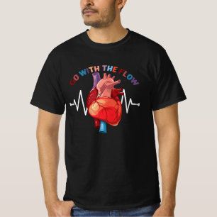 T-shirt Aller Avec Le Flux CVICU Cardiac Infirmière Anatom