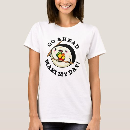 T-shirt Aller devant Maki Ma journée Funky Sushi Pun (Devant)