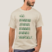 T-shirt Aller ( Mot Malédiction Binaire ) Vous-même (Devant)