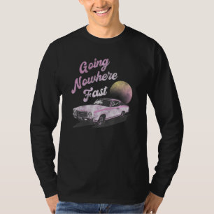 T-shirt Aller nulle part Fast Pink Car Sunset