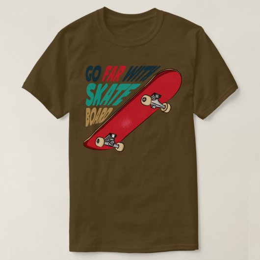 T-shirt Aller Plus Loin Avec Ski (Design devant)