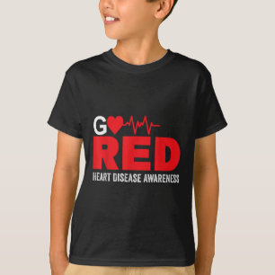 T-shirt Aller Rouge Pour Le Mois De Sensibilisation Aux Ma