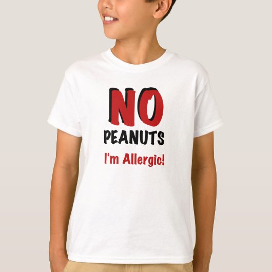 T-shirt Allergie des arachides (Devant)