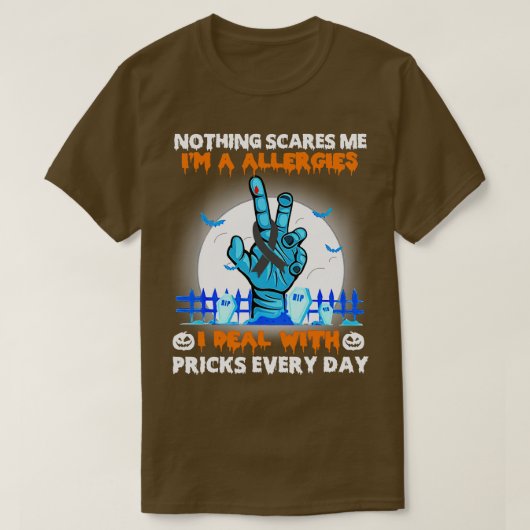 T-shirt Allergies Conscience Rien Ne me fait peur Joyeux H (Design devant)